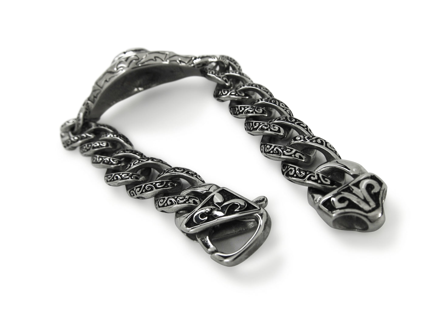 Skull Cross Classic Rolo Chain Bracelet TB30