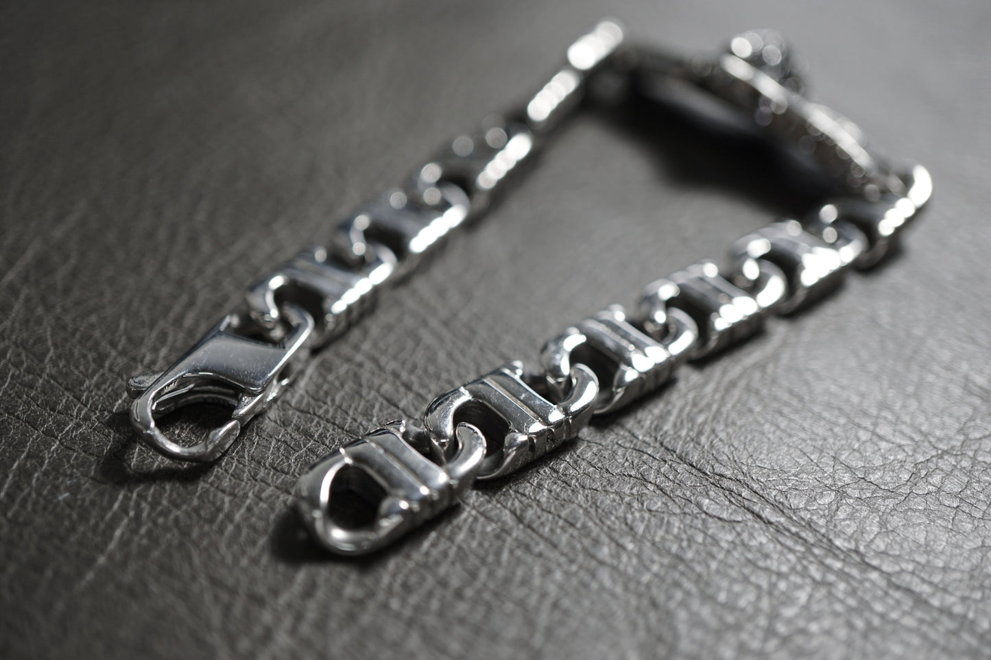 9" Silver Devil Skull Chain Bracelet Tb43