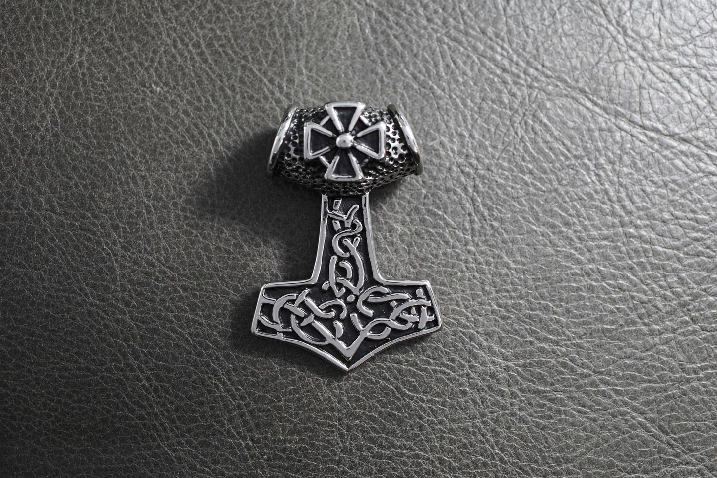 Silver Cross Viking Norse Thor Hammer Mjolnir Pendant TP124