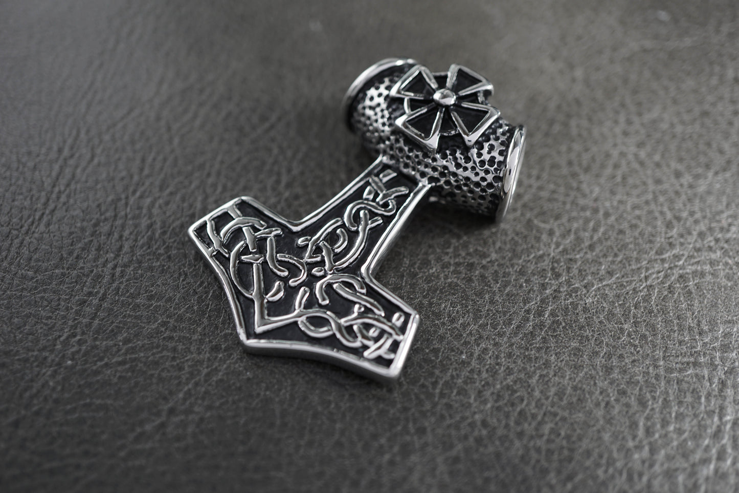 Silver Cross Viking Norse Thor Hammer Mjolnir Pendant TP124