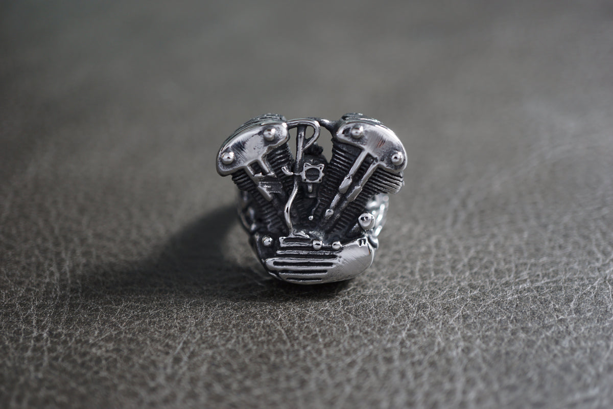 Engine Flame Mach Rings Big V Twins Flame Engine Ring TR220 – TheBikerMetal