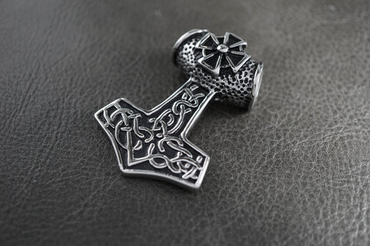 Silver Cross Viking Norse Thor Hammer Mjolnir Pendant TP124